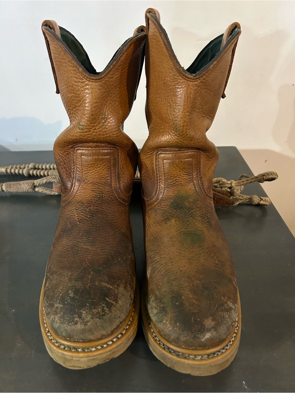 Georgia Wellington leather work boots 7.5
